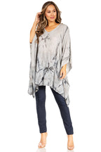 Sakkas Adalwin Third Tie Dye Desert Sun Circle Ponch Tunic Top Blouse W/Embroidery tops La Vie Bien Sakkas Adalwin Third Tie Dye Desert Sun Circle Ponch Tunic Top Blouse W/Embroidery