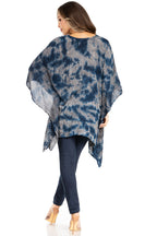 Sakkas Adalwin Third Tie Dye Desert Sun Circle Ponch Tunic Top Blouse W/Embroidery tops La Vie Bien Sakkas Adalwin Third Tie Dye Desert Sun Circle Ponch Tunic Top Blouse W/Embroidery