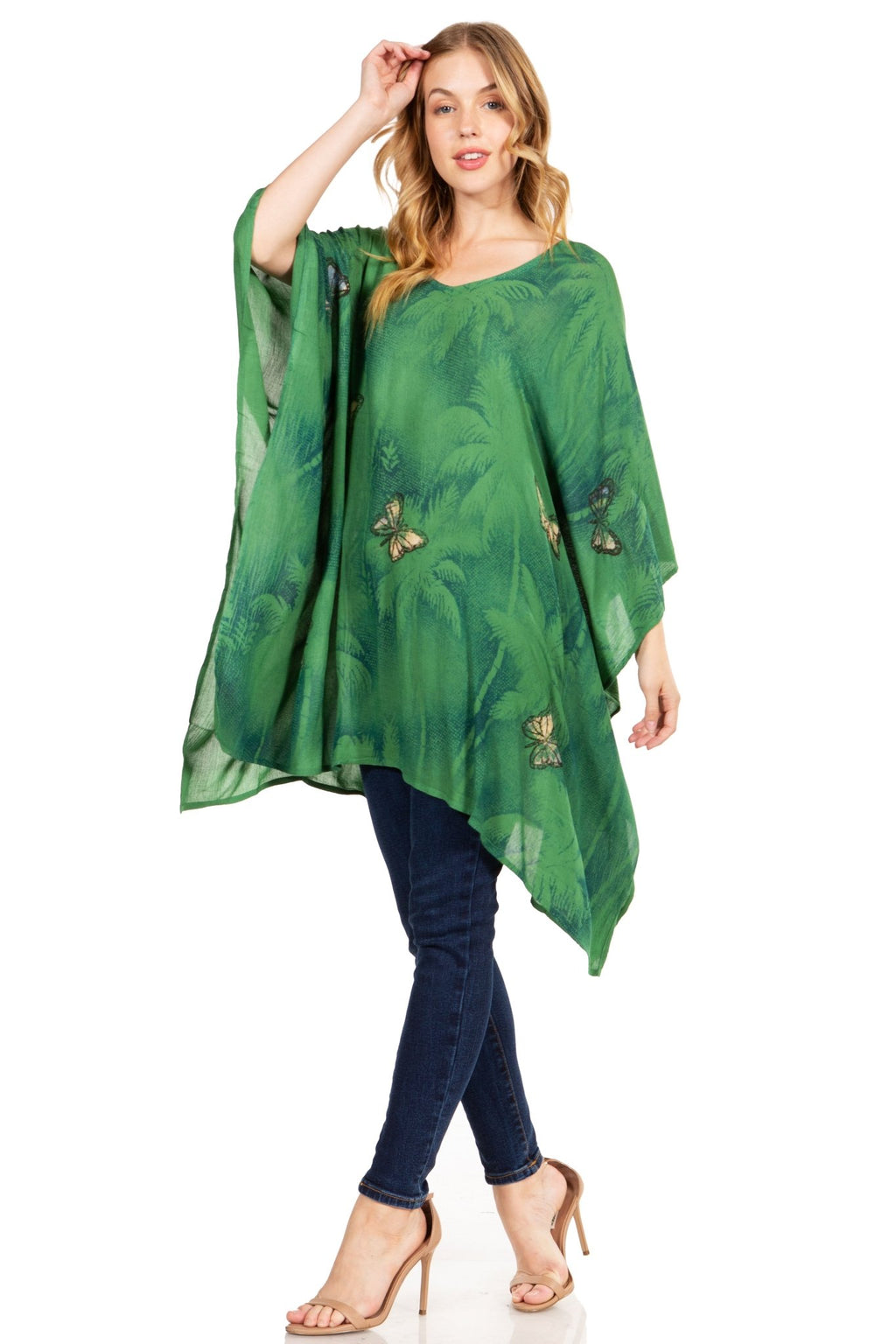 Sakkas Adalwin Third Tie Dye Desert Sun Circle Ponch Tunic Top Blouse W/Embroidery tops La Vie Bien Sakkas Adalwin Third Tie Dye Desert Sun Circle Ponch Tunic Top Blouse W/Embroidery