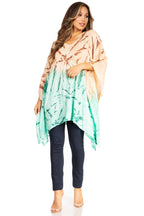 Sakkas Adalwin Third Tie Dye Desert Sun Circle Ponch Tunic Top Blouse W/Embroidery tops La Vie Bien Sakkas Adalwin Third Tie Dye Desert Sun Circle Ponch Tunic Top Blouse W/Embroidery