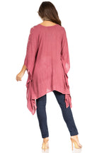 Sakkas Adalwin Third Tie Dye Desert Sun Circle Ponch Tunic Top Blouse W/Embroidery tops La Vie Bien Sakkas Adalwin Third Tie Dye Desert Sun Circle Ponch Tunic Top Blouse W/Embroidery