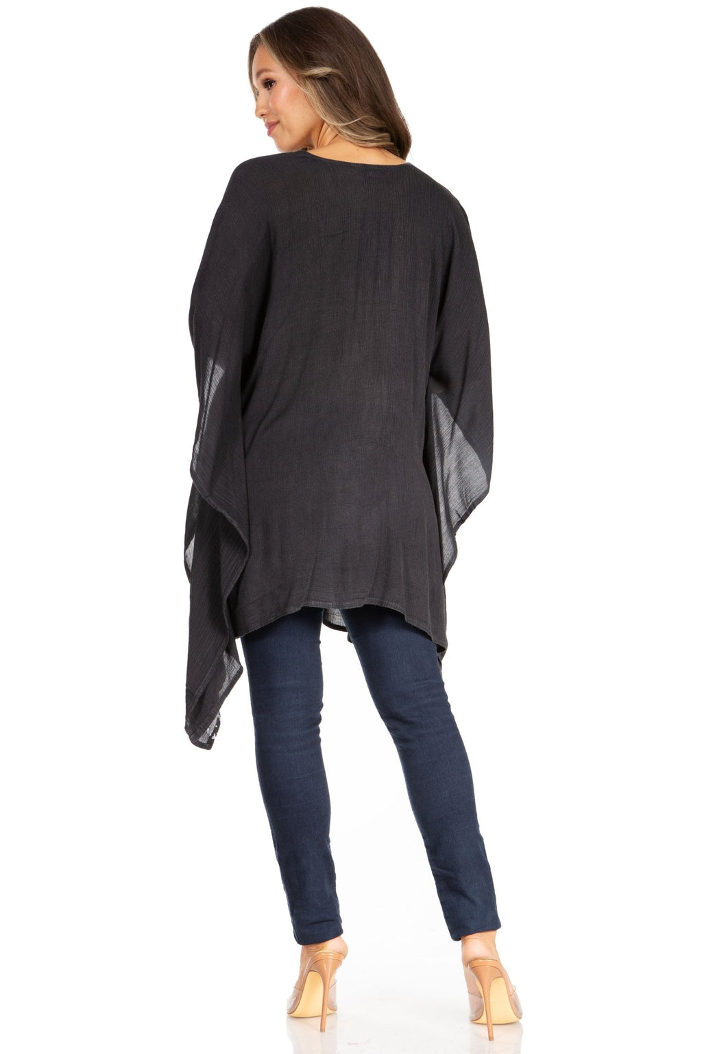 Sakkas Adalwin Third Tie Dye Desert Sun Circle Ponch Tunic Top Blouse W/Embroidery tops La Vie Bien Sakkas Adalwin Third Tie Dye Desert Sun Circle Ponch Tunic Top Blouse W/Embroidery