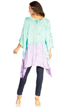 Sakkas Adalwin Third Tie Dye Desert Sun Circle Ponch Tunic Top Blouse W/Embroidery tops La Vie Bien Sakkas Adalwin Third Tie Dye Desert Sun Circle Ponch Tunic Top Blouse W/Embroidery