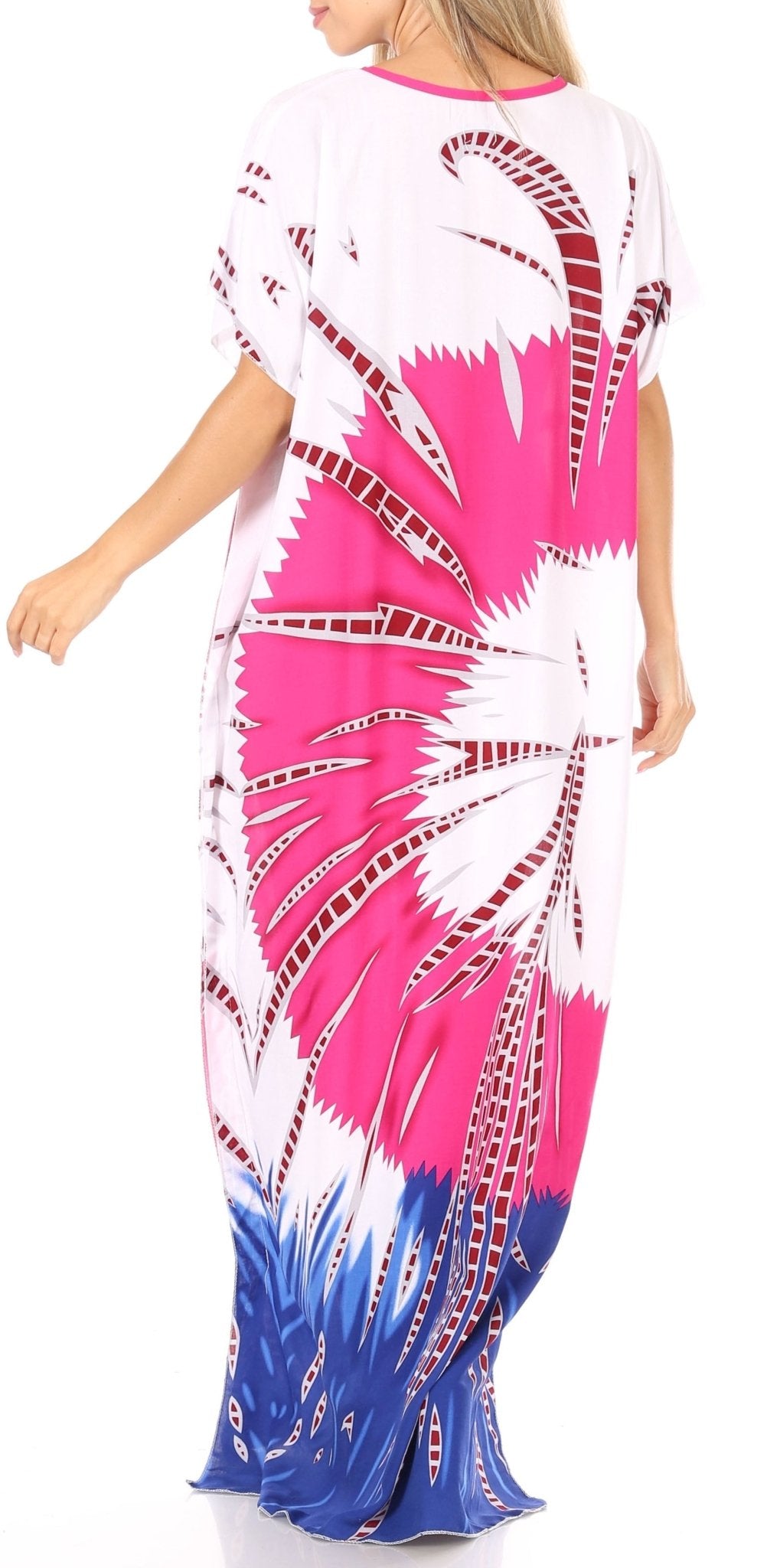 Sakkas Aggy Womens Dashiki African Print Caftan Dress Maxi Boho Hippie Colorful dresses La Vie Bien Sakkas Aggy Womens Dashiki African Print Caftan Dress Maxi Boho Hippie Colorful