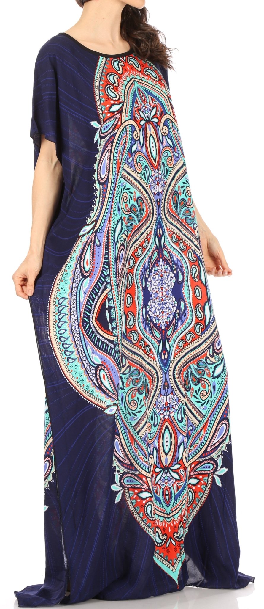 Sakkas Aggy Womens Dashiki African Print Caftan Dress Maxi Boho Hippie Colorful dresses La Vie Bien Sakkas Aggy Womens Dashiki African Print Caftan Dress Maxi Boho Hippie Colorful