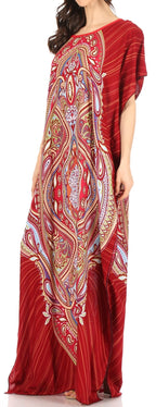 Sakkas Aggy Womens Dashiki African Print Caftan Dress Maxi Boho Hippie Colorful dresses La Vie Bien Sakkas Aggy Womens Dashiki African Print Caftan Dress Maxi Boho Hippie Colorful