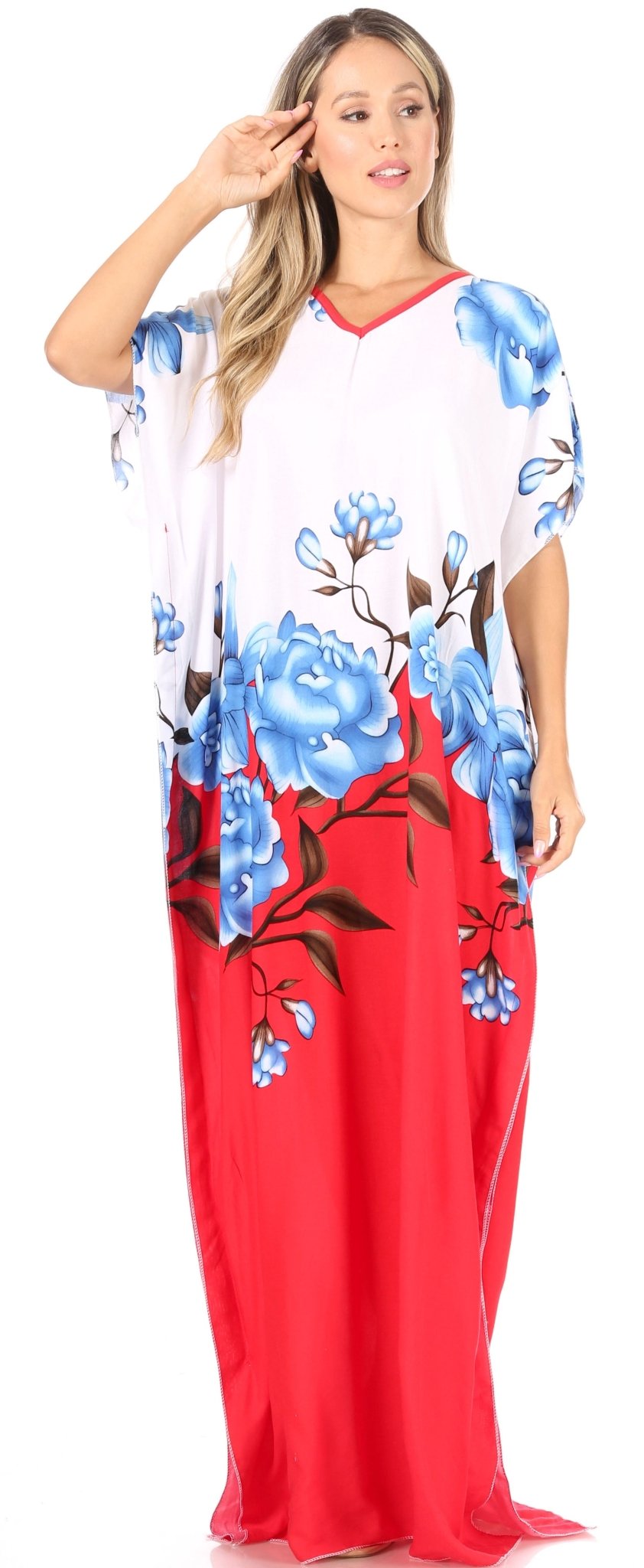Sakkas Aggy Womens Dashiki African Print Caftan Dress Maxi Boho Hippie Colorful dresses La Vie Bien Sakkas Aggy Womens Dashiki African Print Caftan Dress Maxi Boho Hippie Colorful