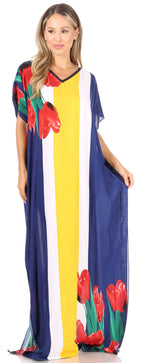 Sakkas Aggy Womens Dashiki African Print Caftan Dress Maxi Boho Hippie Colorful dresses La Vie Bien Sakkas Aggy Womens Dashiki African Print Caftan Dress Maxi Boho Hippie Colorful