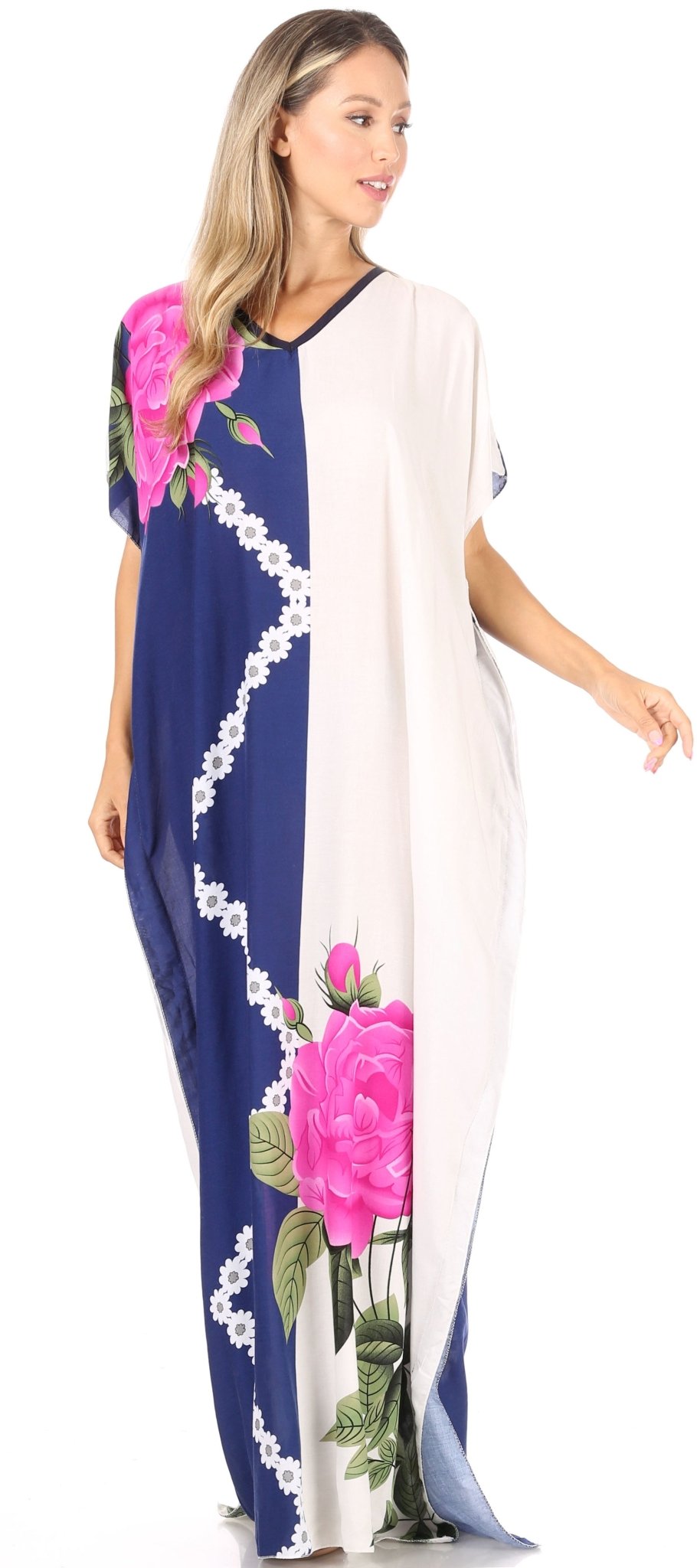 Sakkas Aggy Womens Dashiki African Print Caftan Dress Maxi Boho Hippie Colorful dresses La Vie Bien Sakkas Aggy Womens Dashiki African Print Caftan Dress Maxi Boho Hippie Colorful