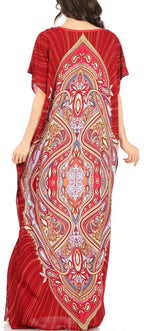 Sakkas Aggy Womens Dashiki African Print Caftan Dress Maxi Boho Hippie Colorful dresses La Vie Bien Sakkas Aggy Womens Dashiki African Print Caftan Dress Maxi Boho Hippie Colorful