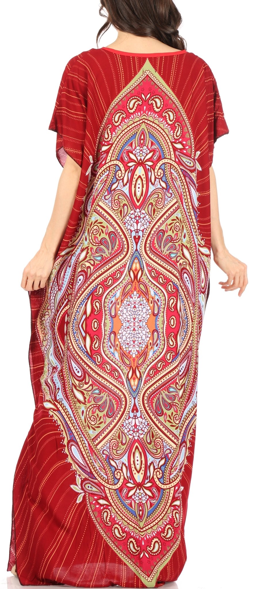 Sakkas Aggy Womens Dashiki African Print Caftan Dress Maxi Boho Hippie Colorful dresses La Vie Bien Sakkas Aggy Womens Dashiki African Print Caftan Dress Maxi Boho Hippie Colorful