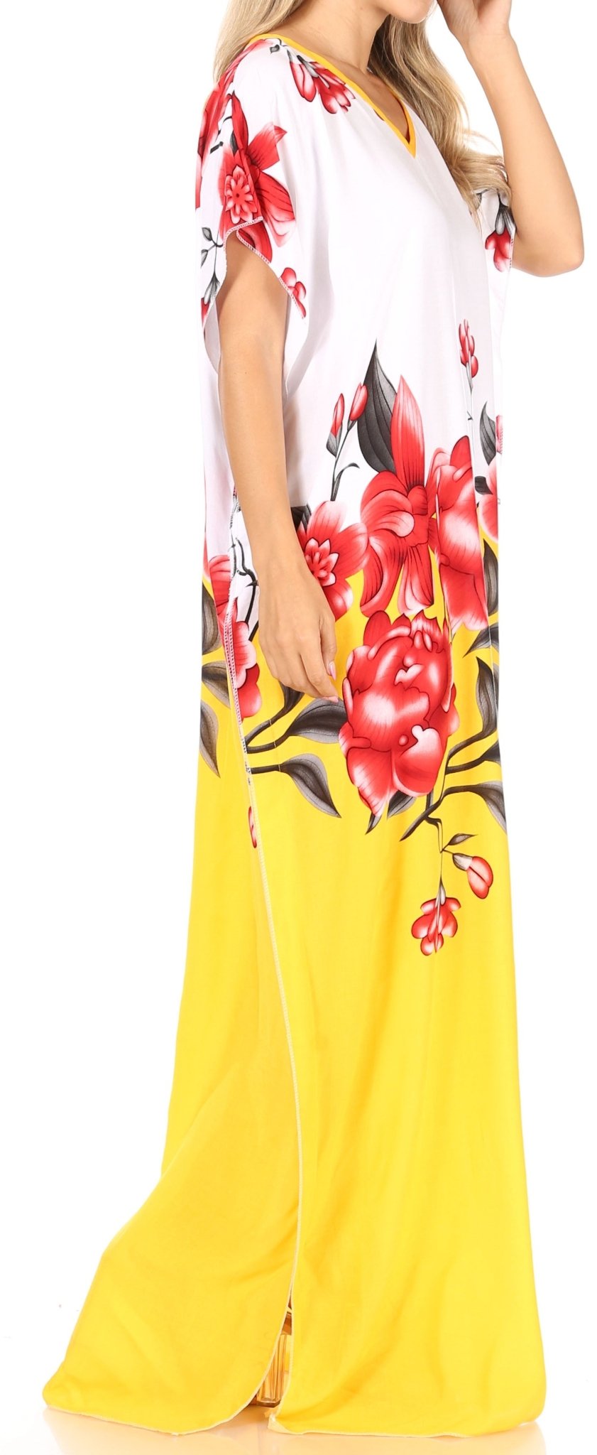 Sakkas Aggy Womens Dashiki African Print Caftan Dress Maxi Boho Hippie Colorful dresses La Vie Bien Sakkas Aggy Womens Dashiki African Print Caftan Dress Maxi Boho Hippie Colorful