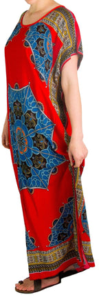 Sakkas Aggy Womens Dashiki African Print Caftan Dress Maxi Boho Hippie Colorful dresses La Vie Bien Sakkas Aggy Womens Dashiki African Print Caftan Dress Maxi Boho Hippie Colorful