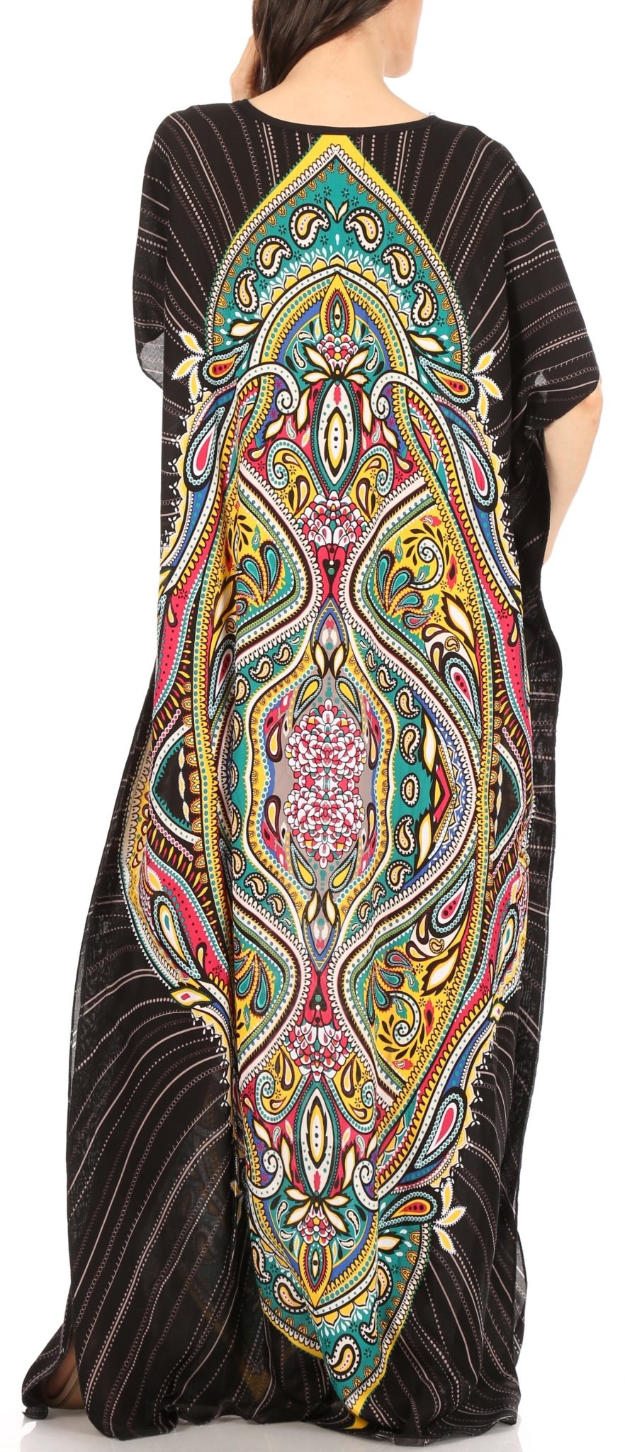Sakkas Aggy Womens Dashiki African Print Caftan Dress Maxi Boho Hippie Colorful dresses La Vie Bien Sakkas Aggy Womens Dashiki African Print Caftan Dress Maxi Boho Hippie Colorful