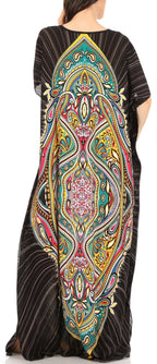 Sakkas Aggy Womens Dashiki African Print Caftan Dress Maxi Boho Hippie Colorful dresses La Vie Bien Sakkas Aggy Womens Dashiki African Print Caftan Dress Maxi Boho Hippie Colorful