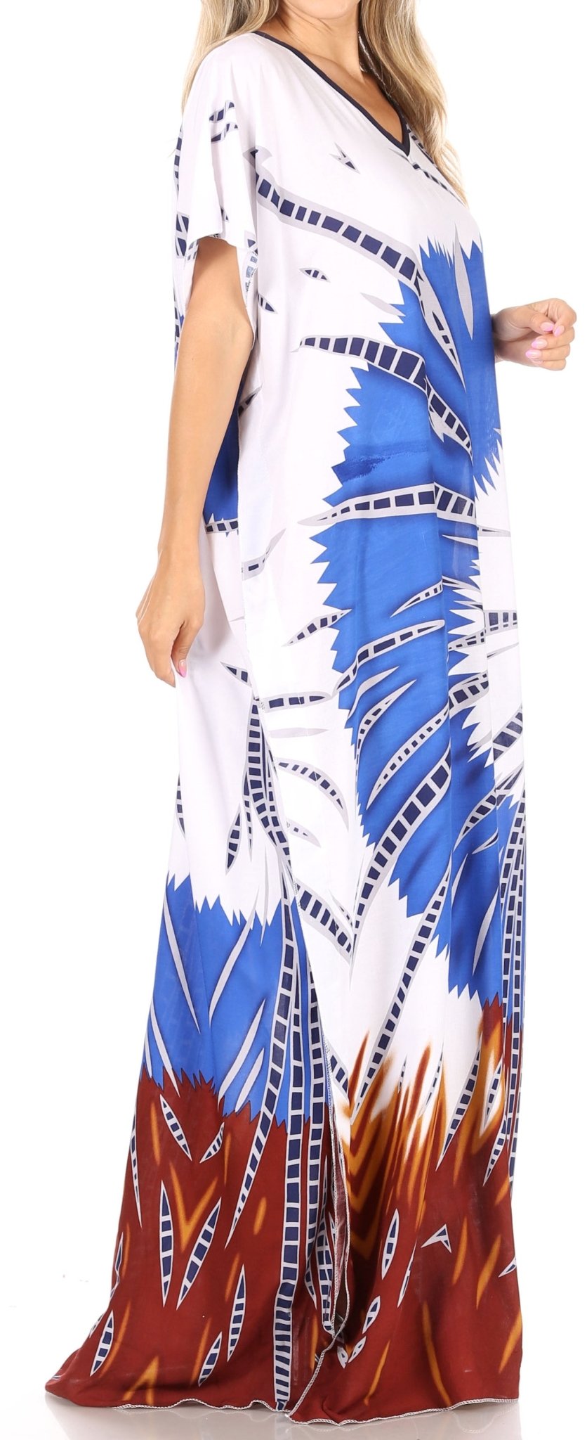 Sakkas Aggy Womens Dashiki African Print Caftan Dress Maxi Boho Hippie Colorful dresses La Vie Bien Sakkas Aggy Womens Dashiki African Print Caftan Dress Maxi Boho Hippie Colorful