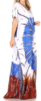 Sakkas Aggy Womens Dashiki African Print Caftan Dress Maxi Boho Hippie Colorful dresses La Vie Bien Sakkas Aggy Womens Dashiki African Print Caftan Dress Maxi Boho Hippie Colorful
