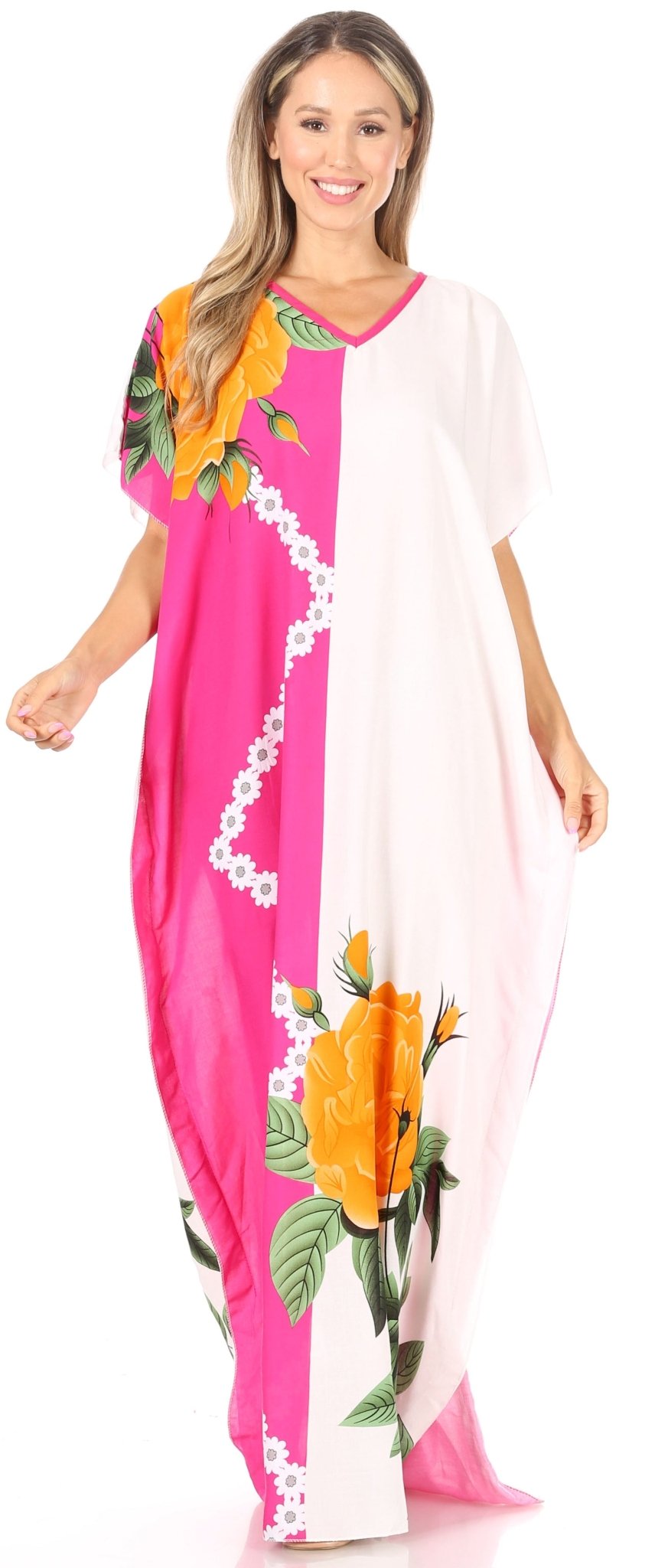 Sakkas Aggy Womens Dashiki African Print Caftan Dress Maxi Boho Hippie Colorful dresses La Vie Bien Sakkas Aggy Womens Dashiki African Print Caftan Dress Maxi Boho Hippie Colorful