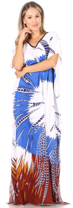 Sakkas Aggy Womens Dashiki African Print Caftan Dress Maxi Boho Hippie Colorful dresses La Vie Bien Sakkas Aggy Womens Dashiki African Print Caftan Dress Maxi Boho Hippie Colorful