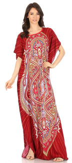 Sakkas Aggy Womens Dashiki African Print Caftan Dress Maxi Boho Hippie Colorful dresses La Vie Bien Sakkas Aggy Womens Dashiki African Print Caftan Dress Maxi Boho Hippie Colorful