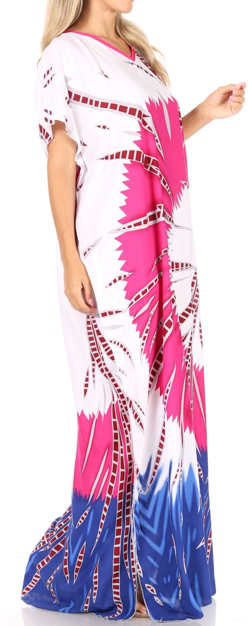 Sakkas Aggy Womens Dashiki African Print Caftan Dress Maxi Boho Hippie Colorful dresses La Vie Bien Sakkas Aggy Womens Dashiki African Print Caftan Dress Maxi Boho Hippie Colorful