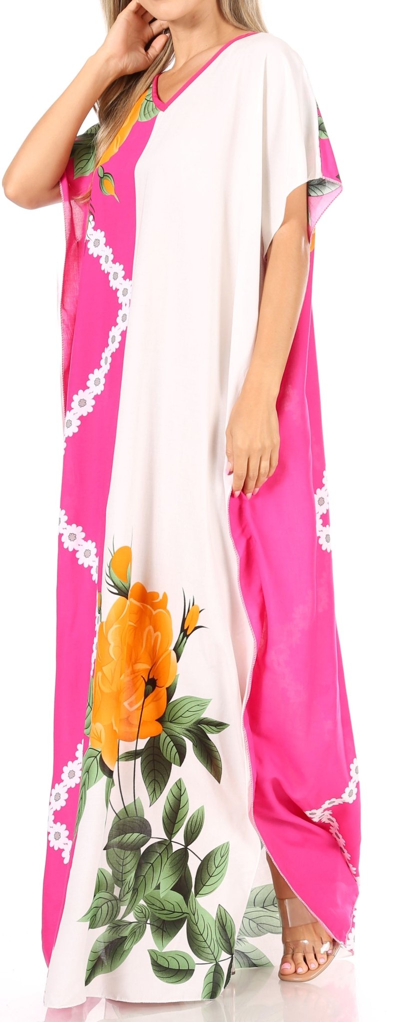 Sakkas Aggy Womens Dashiki African Print Caftan Dress Maxi Boho Hippie Colorful dresses La Vie Bien Sakkas Aggy Womens Dashiki African Print Caftan Dress Maxi Boho Hippie Colorful