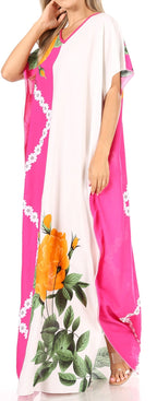 Sakkas Aggy Womens Dashiki African Print Caftan Dress Maxi Boho Hippie Colorful dresses La Vie Bien Sakkas Aggy Womens Dashiki African Print Caftan Dress Maxi Boho Hippie Colorful