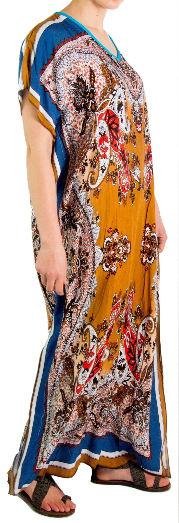 Sakkas Aggy Womens Dashiki African Print Caftan Dress Maxi Boho Hippie Colorful dresses La Vie Bien Sakkas Aggy Womens Dashiki African Print Caftan Dress Maxi Boho Hippie Colorful