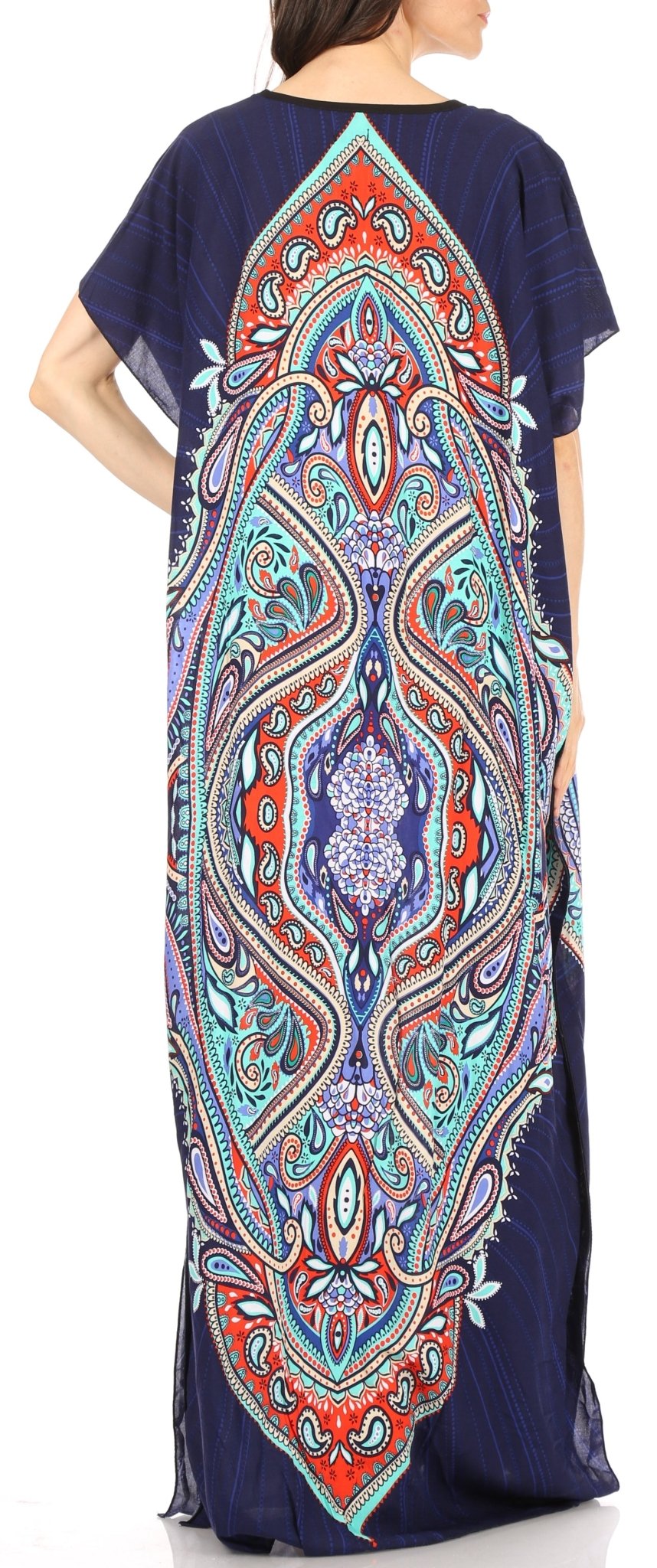 Sakkas Aggy Womens Dashiki African Print Caftan Dress Maxi Boho Hippie Colorful dresses La Vie Bien Sakkas Aggy Womens Dashiki African Print Caftan Dress Maxi Boho Hippie Colorful