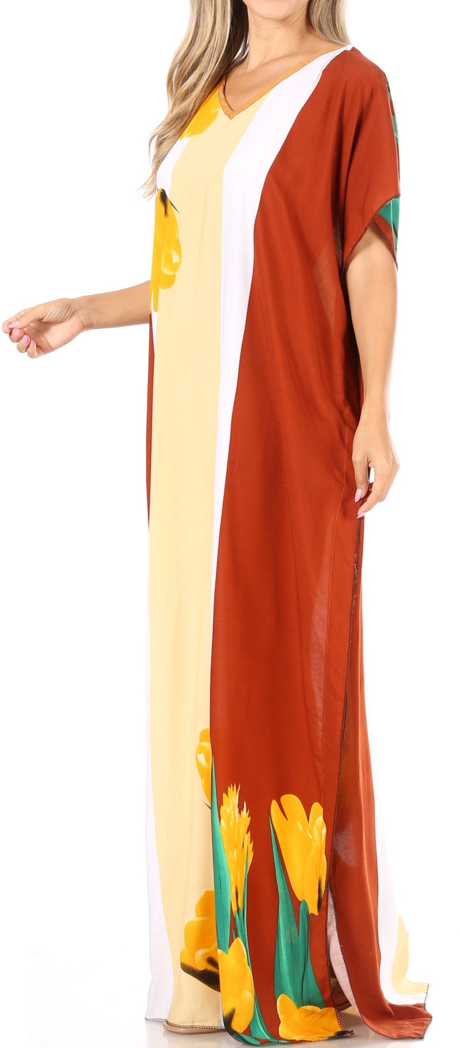 Sakkas Aggy Womens Dashiki African Print Caftan Dress Maxi Boho Hippie Colorful dresses La Vie Bien Sakkas Aggy Womens Dashiki African Print Caftan Dress Maxi Boho Hippie Colorful