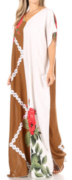 Sakkas Aggy Womens Dashiki African Print Caftan Dress Maxi Boho Hippie Colorful dresses La Vie Bien Sakkas Aggy Womens Dashiki African Print Caftan Dress Maxi Boho Hippie Colorful