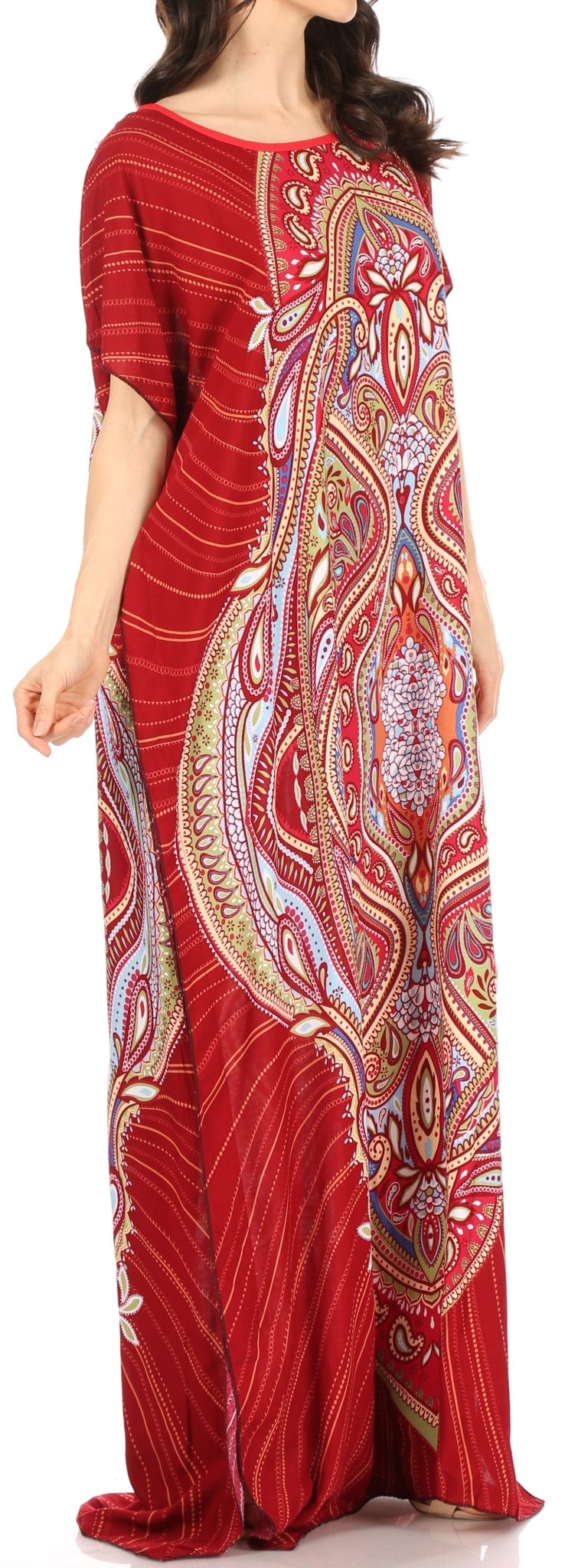 Sakkas Aggy Womens Dashiki African Print Caftan Dress Maxi Boho Hippie Colorful dresses La Vie Bien Sakkas Aggy Womens Dashiki African Print Caftan Dress Maxi Boho Hippie Colorful