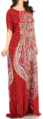 Sakkas Aggy Womens Dashiki African Print Caftan Dress Maxi Boho Hippie Colorful dresses La Vie Bien Sakkas Aggy Womens Dashiki African Print Caftan Dress Maxi Boho Hippie Colorful