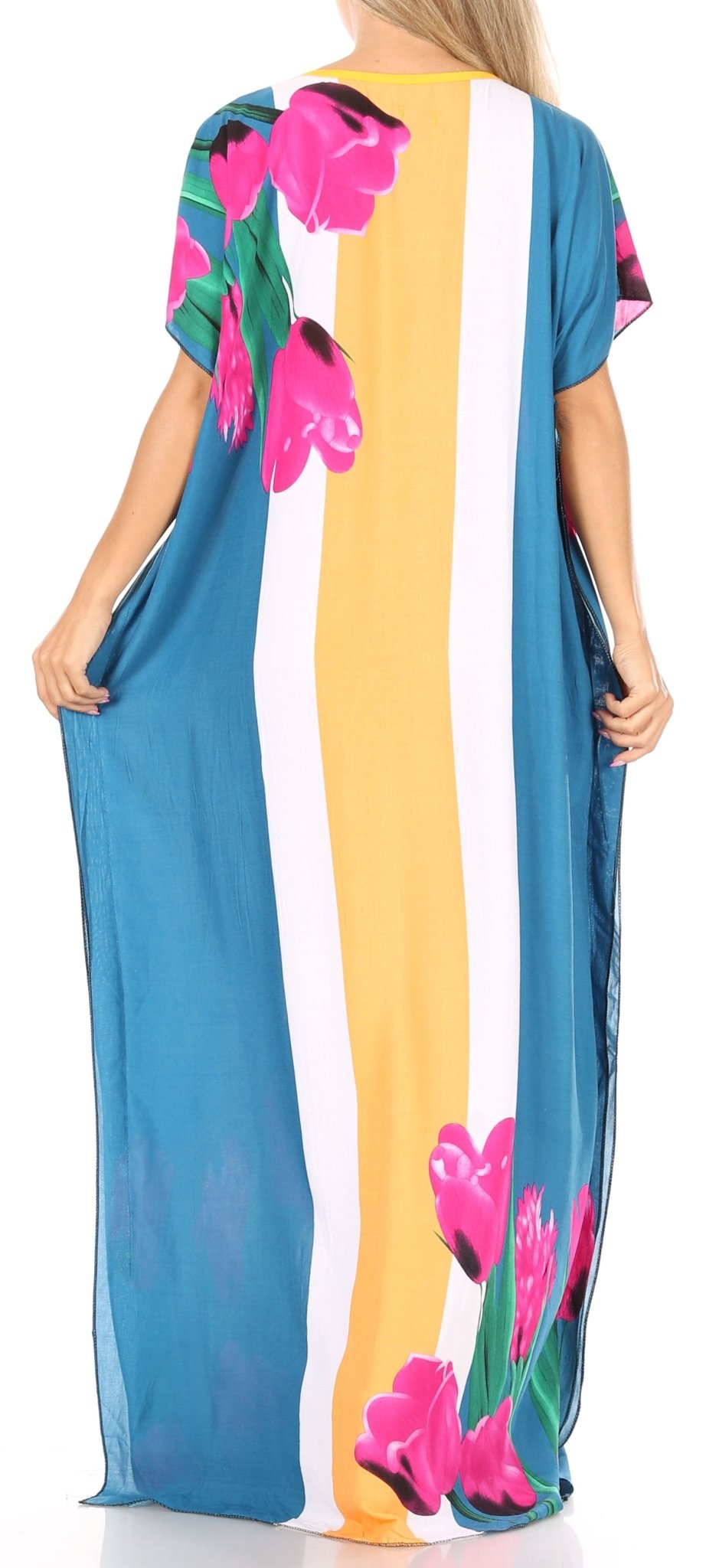 Sakkas Aggy Womens Dashiki African Print Caftan Dress Maxi Boho Hippie Colorful dresses La Vie Bien Sakkas Aggy Womens Dashiki African Print Caftan Dress Maxi Boho Hippie Colorful