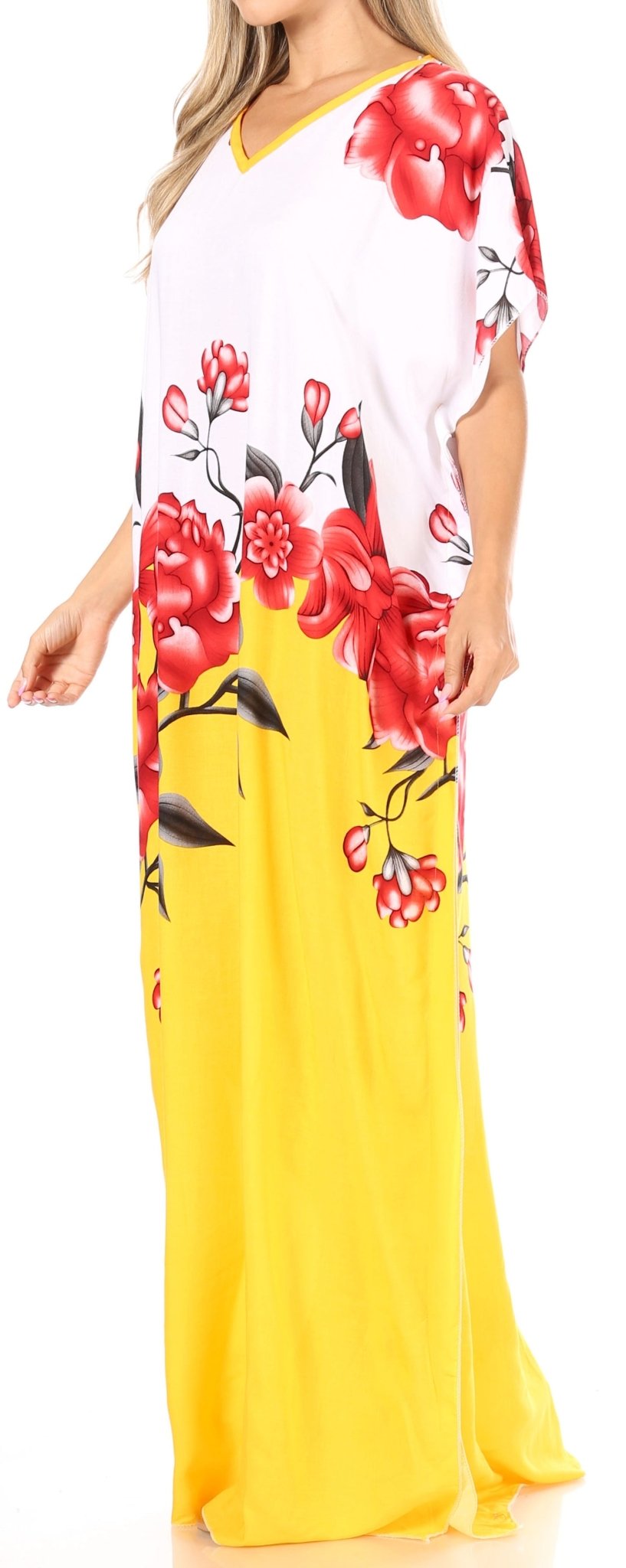 Sakkas Aggy Womens Dashiki African Print Caftan Dress Maxi Boho Hippie Colorful dresses La Vie Bien Sakkas Aggy Womens Dashiki African Print Caftan Dress Maxi Boho Hippie Colorful