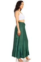 Sakkas Ahaana Women Renaissance Boho Rayon Maxi Embroidered Paneled Summer Skirt skirts La Vie Bien Sakkas Ahaana Women Renaissance Boho Rayon Maxi Embroidered Paneled Summer Skirt