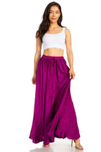 Sakkas Ahaana Women Renaissance Boho Rayon Maxi Embroidered Paneled Summer Skirt skirts La Vie Bien Sakkas Ahaana Women Renaissance Boho Rayon Maxi Embroidered Paneled Summer Skirt