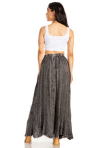 Sakkas Ahaana Women Renaissance Boho Rayon Maxi Embroidered Paneled Summer Skirt skirts La Vie Bien Sakkas Ahaana Women Renaissance Boho Rayon Maxi Embroidered Paneled Summer Skirt