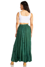 Sakkas Ahaana Women Renaissance Boho Rayon Maxi Embroidered Paneled Summer Skirt skirts La Vie Bien Sakkas Ahaana Women Renaissance Boho Rayon Maxi Embroidered Paneled Summer Skirt