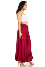 Sakkas Ahaana Women Renaissance Boho Rayon Maxi Embroidered Paneled Summer Skirt skirts La Vie Bien Sakkas Ahaana Women Renaissance Boho Rayon Maxi Embroidered Paneled Summer Skirt