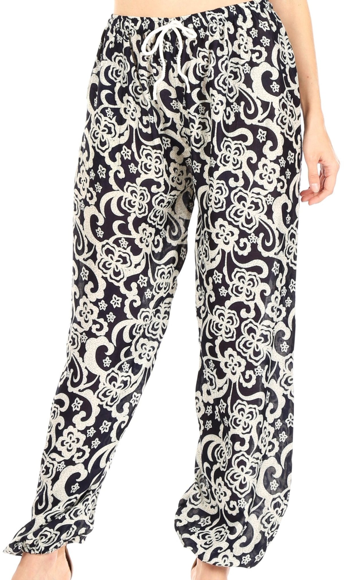 Sakkas Akilla Women's Loose Printed Yoga Elephant Pants Elastic Waist w/Pocket pants La Vie Bien Sakkas Akilla Women's Loose Printed Yoga Elephant Pants Elastic Waist w/Pocket