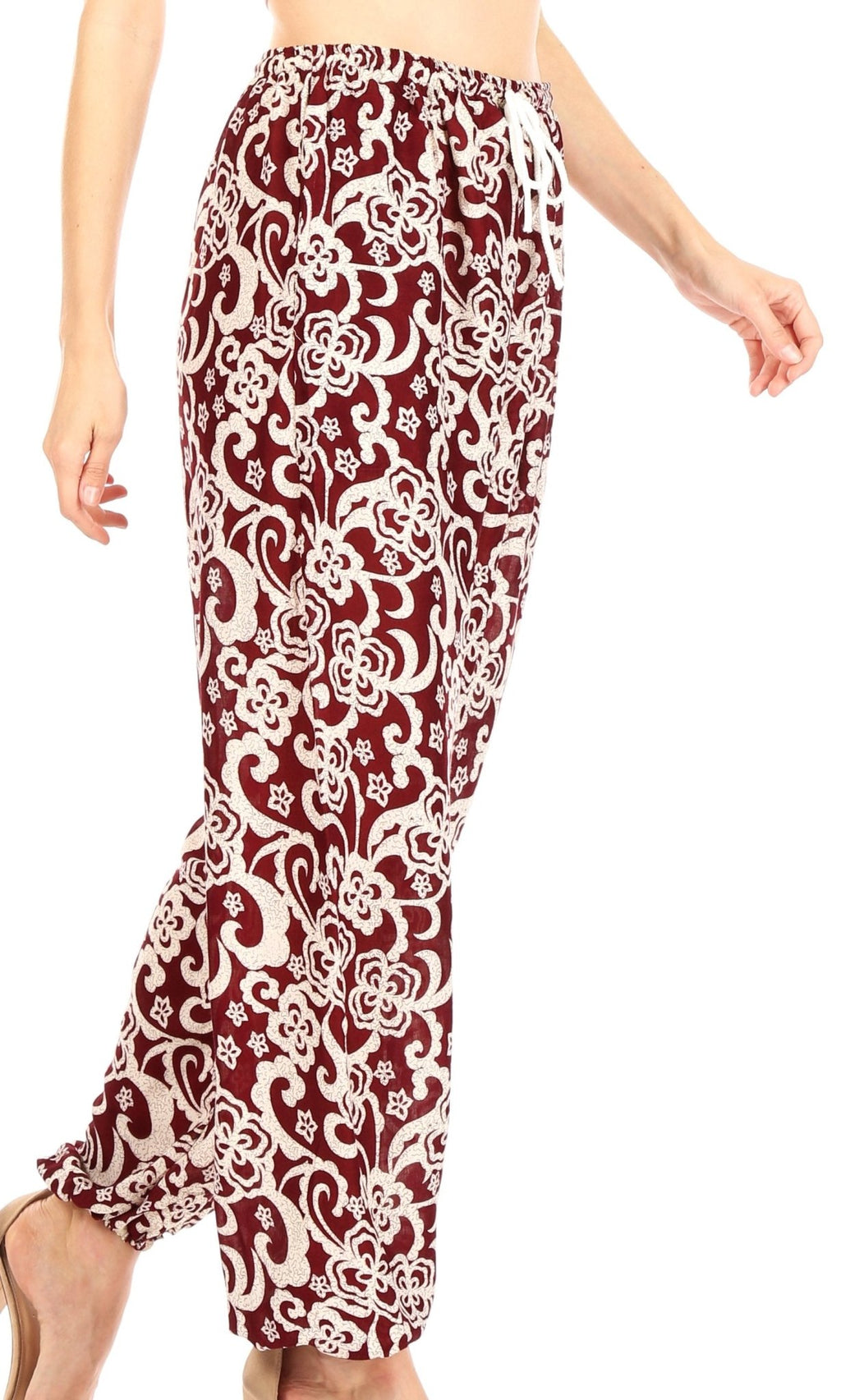 Sakkas Akilla Women's Loose Printed Yoga Elephant Pants Elastic Waist w/Pocket pants La Vie Bien Sakkas Akilla Women's Loose Printed Yoga Elephant Pants Elastic Waist w/Pocket