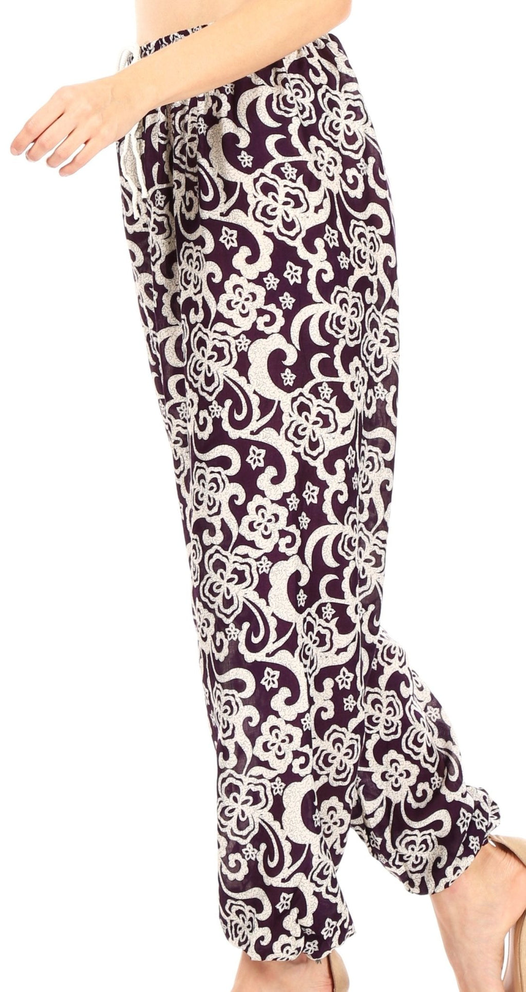 Sakkas Akilla Women's Loose Printed Yoga Elephant Pants Elastic Waist w/Pocket pants La Vie Bien Sakkas Akilla Women's Loose Printed Yoga Elephant Pants Elastic Waist w/Pocket