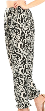Sakkas Akilla Women's Loose Printed Yoga Elephant Pants Elastic Waist w/Pocket pants La Vie Bien Sakkas Akilla Women's Loose Printed Yoga Elephant Pants Elastic Waist w/Pocket