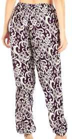Sakkas Akilla Women's Loose Printed Yoga Elephant Pants Elastic Waist w/Pocket pants La Vie Bien Sakkas Akilla Women's Loose Printed Yoga Elephant Pants Elastic Waist w/Pocket