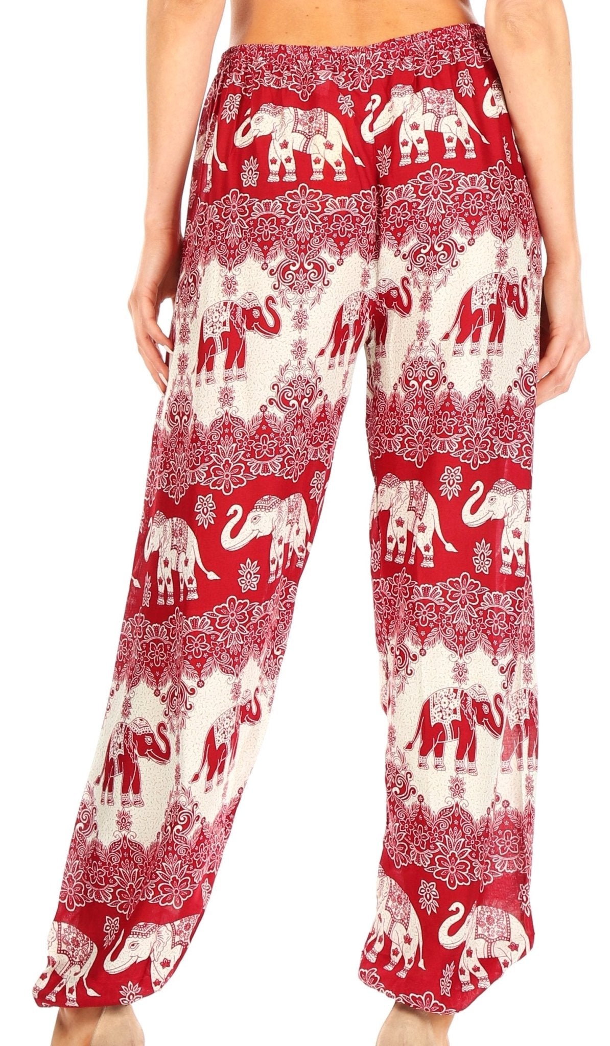 Sakkas Akilla Women's Loose Printed Yoga Elephant Pants Elastic Waist w/Pocket pants La Vie Bien Sakkas Akilla Women's Loose Printed Yoga Elephant Pants Elastic Waist w/Pocket