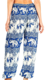 Sakkas Akilla Women's Loose Printed Yoga Elephant Pants Elastic Waist w/Pocket pants La Vie Bien Sakkas Akilla Women's Loose Printed Yoga Elephant Pants Elastic Waist w/Pocket