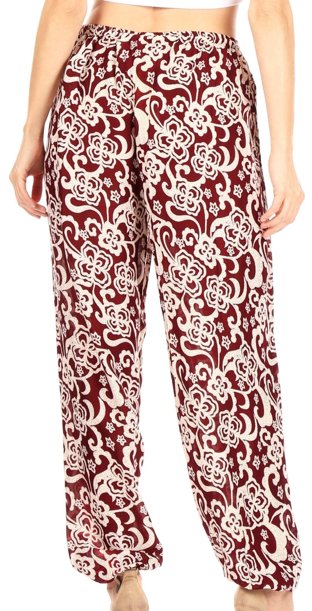 Sakkas Akilla Women's Loose Printed Yoga Elephant Pants Elastic Waist w/Pocket pants La Vie Bien Sakkas Akilla Women's Loose Printed Yoga Elephant Pants Elastic Waist w/Pocket
