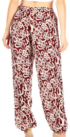 Sakkas Akilla Women's Loose Printed Yoga Elephant Pants Elastic Waist w/Pocket pants La Vie Bien Sakkas Akilla Women's Loose Printed Yoga Elephant Pants Elastic Waist w/Pocket