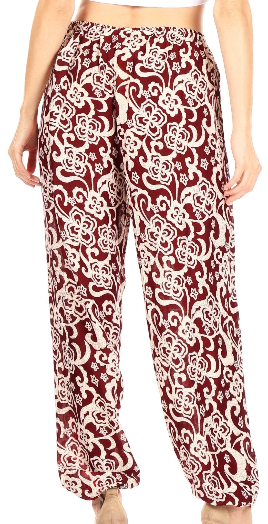 Sakkas Akilla Women's Loose Printed Yoga Elephant Pants Elastic Waist w/Pocket pants La Vie Bien Sakkas Akilla Women's Loose Printed Yoga Elephant Pants Elastic Waist w/Pocket